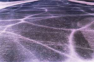 Ice road on lake Temagami