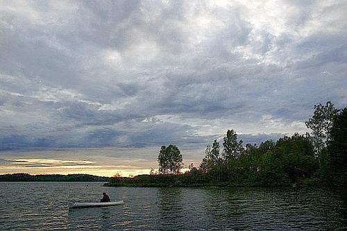 Lonely canoe
