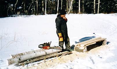 Getting wood fornobugidaban