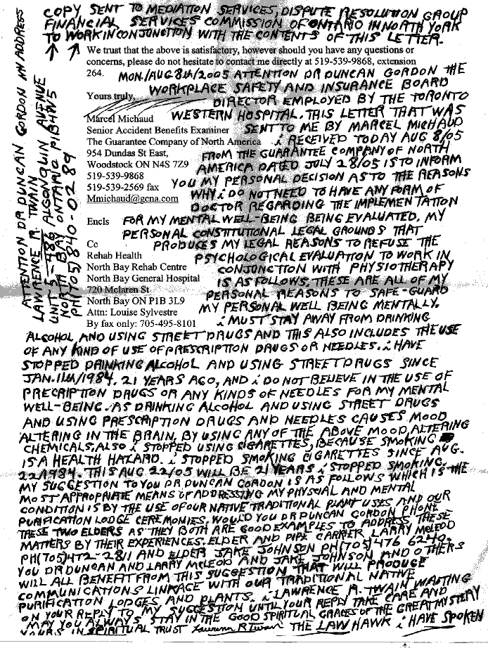 letter to dr. Gordon